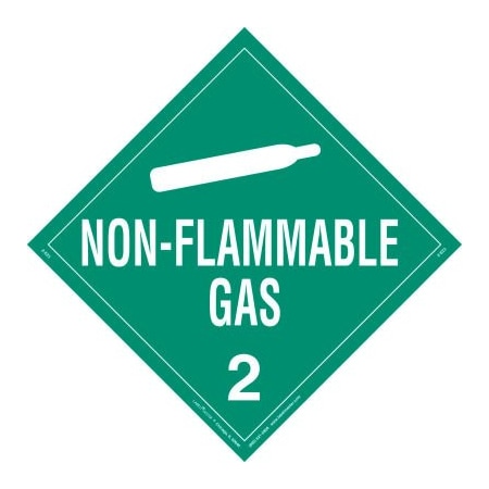American Labelmark Co LabelMaster Z-EZ3 Non-Flammable Gas Placard, Worded, Removable Vinyl, 25/Pack Z-EZ3